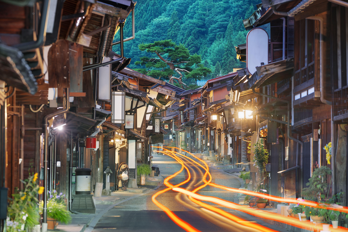 Narai-juku, Nagano, Japan historic town along the Nakasendo historic route